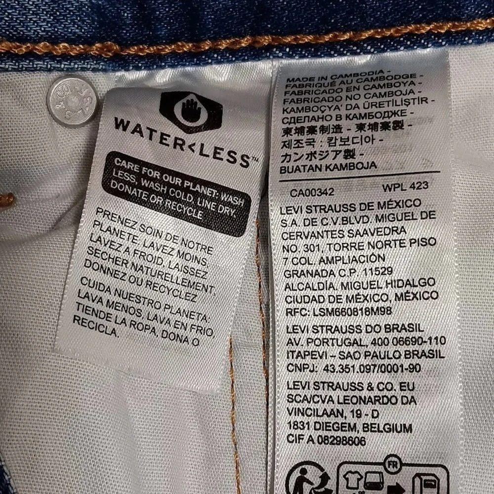 Levi's 501 Men's Jeans W32 L25 Blue Distressed Ripped Button Fly Straight Leg De